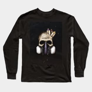 Old Skull // Graffiti style Long Sleeve T-Shirt